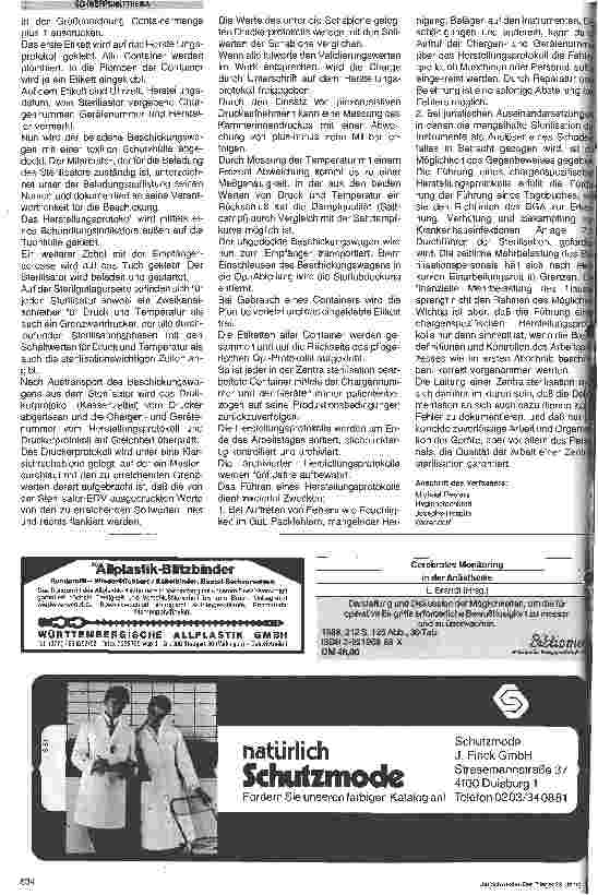 Vorschauseite 3: Konzeption und Durchfühung eines chargenbezogenen Herstellungsprotokolls in der Zentralsterilisation