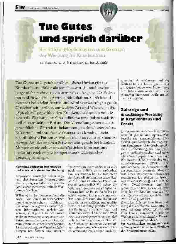 Vorschauseite 1: Tue Gutes und sprich darüber