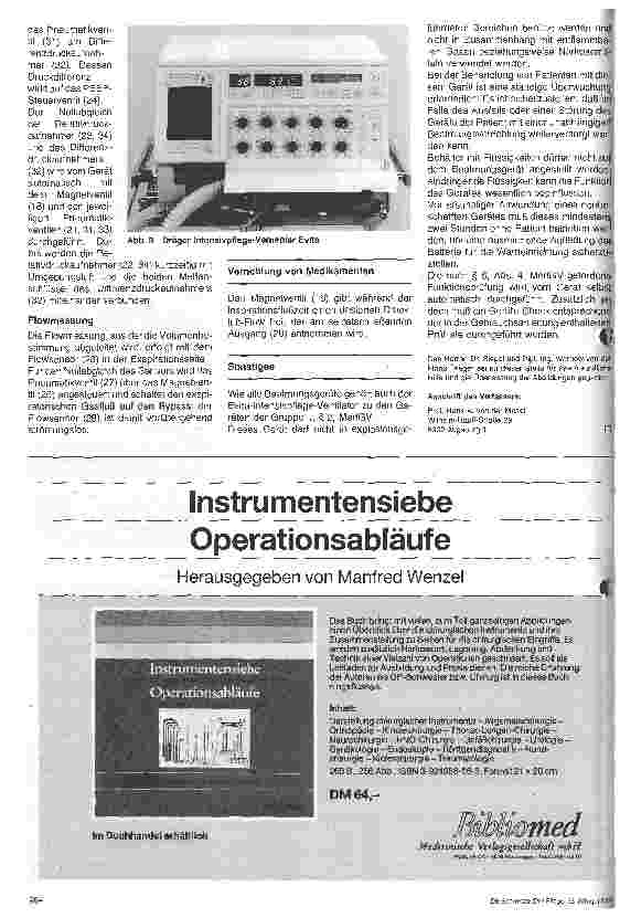 Vorschauseite 4: Medizinische Gerätekunde 11. Folge: Beatmungsgeräte II