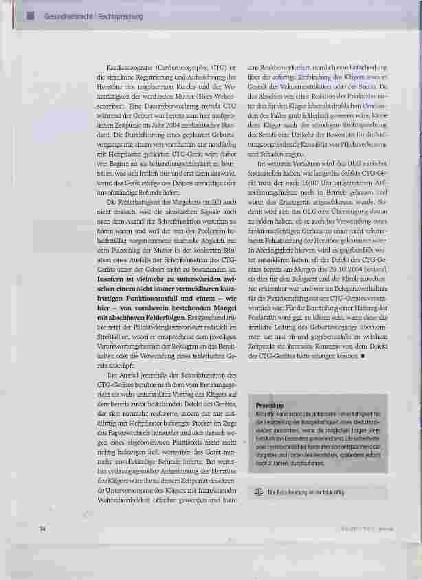 Vorschauseite 2: Verwendung eines nur notdürftig reparierten CTG