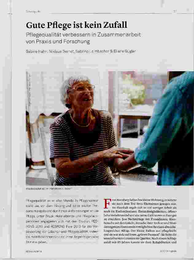Vorschauseite 1: Gute Pflege ist kein Zufall