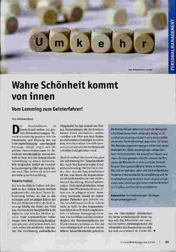 Vorschauseite 1: Wahre Schönheit kommt von innen