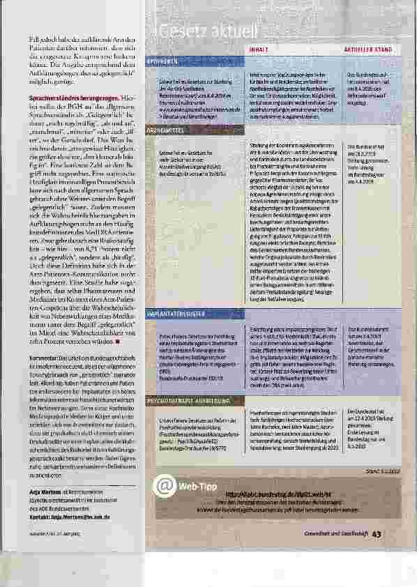 Vorschauseite 2: Risiko Kniegelenk-Ersatz