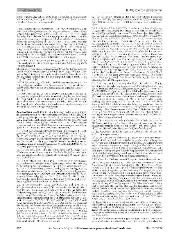 Vorschauseite 2: Behinderung - Benachteiligung - Bewerbung - Bewerbungsfrist - Unterrichtungspflicht -Präklusion