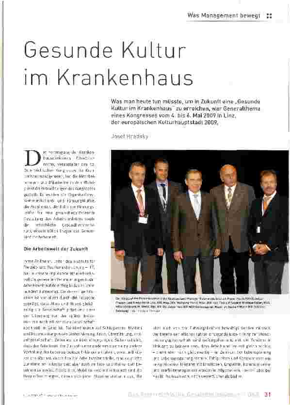 Vorschauseite 1: Gesunde Kultur im Krankenhaus