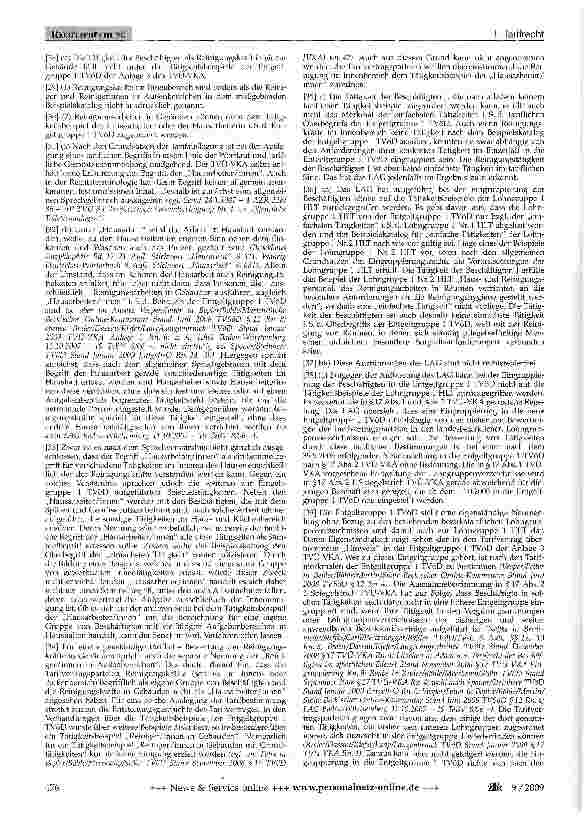 Vorschauseite 3: RECHTSPRECHUNGEingruppierung - einfachste Tätigkeit nach dem TVöD
