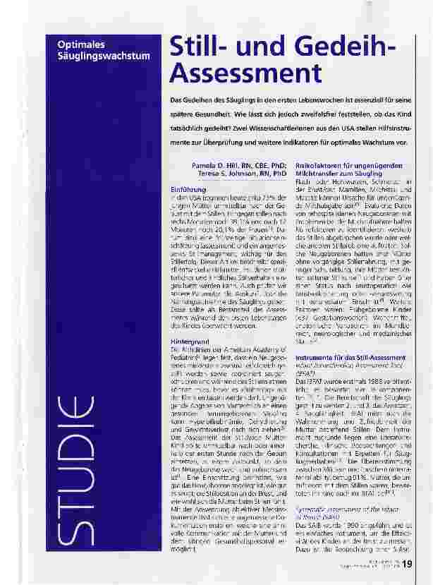 Vorschauseite 1: Stillund GedeihAssessment