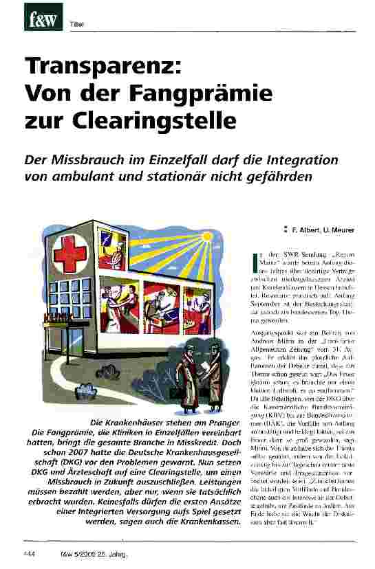 Vorschauseite 1: Transparenz: Von der Fangprämie zur Clearingstelle