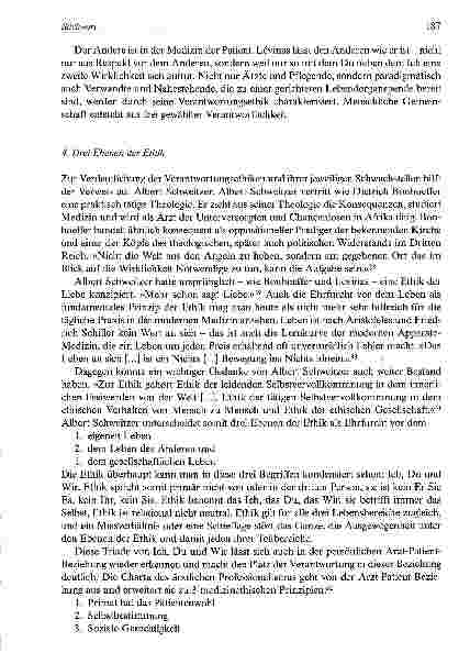 Vorschauseite 5: Bedeutung der Verantwortungsethik von Bonhoeffer und Levinas für die moderne Medizin