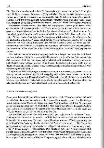 Vorschauseite 6: Bedeutung der Verantwortungsethik von Bonhoeffer und Levinas für die moderne Medizin