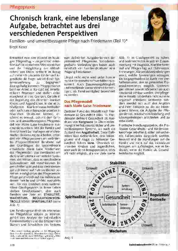Vorschauseite 1: Chronisch krank, eine lebenslange Aufgabe, betrachtet aus drei verschiedenen Perspektiven