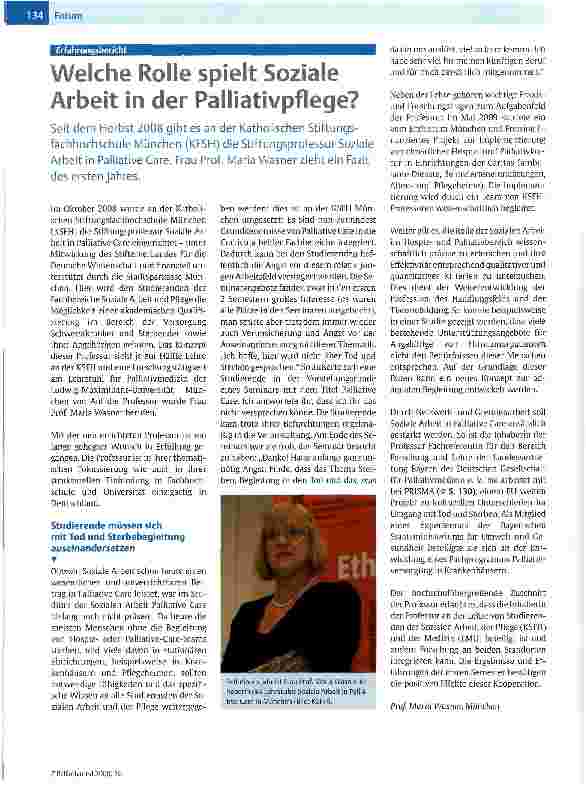 Vorschauseite 1: Welche Rolle spielt Soziale Arbeit in der Palliativpflege?