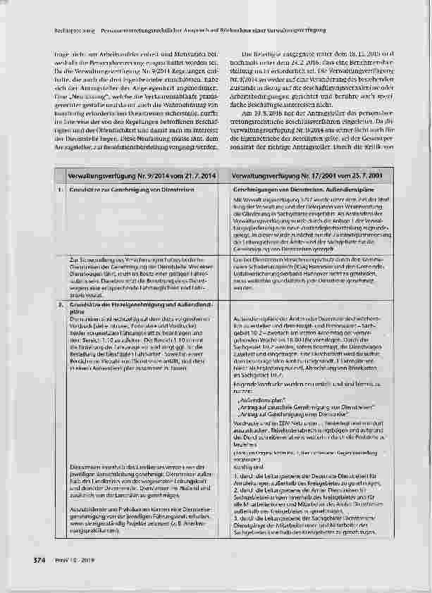 Vorschauseite 2: Personalvertretungsrechtlicher Anspruch auf Rücknahme einer Verwaltungsverfügung über die Genehmigung von Dienstreisen