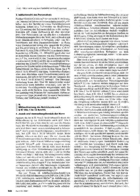 Vorschauseite 3: Mitbestimmung beim betrieblichen Vorschlagswesen