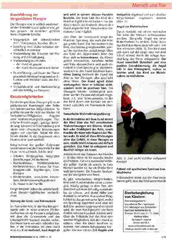 Vorschauseite 3: Tiergestützte Therapie mit einem Hund
