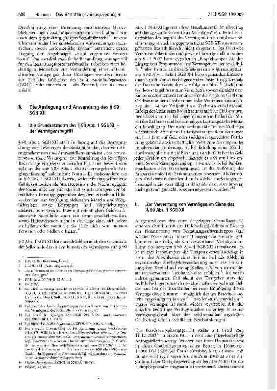 Vorschauseite 2: Das Bestattungsvorsorgevermögen als eine sozialhilferechtlich verwertungsgeschützte Rücklage -Rechtsdiskussion und Anforderungen