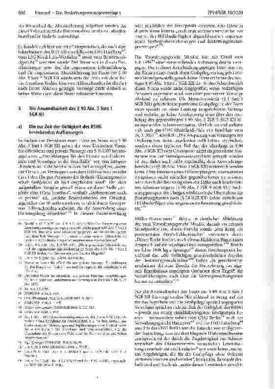 Vorschauseite 6: Das Bestattungsvorsorgevermögen als eine sozialhilferechtlich verwertungsgeschützte Rücklage -Rechtsdiskussion und Anforderungen