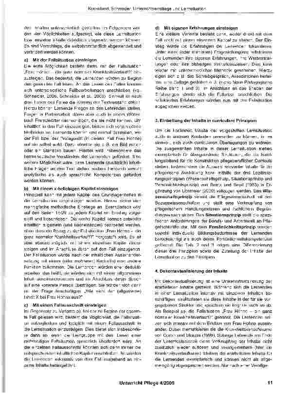 Vorschauseite 3: Unterrichtseinstiege auf die Lernsituation abstimmen am Beispiel: Pflege und Krankheitserleben von Menschen mit Bewegungseinschränkungen