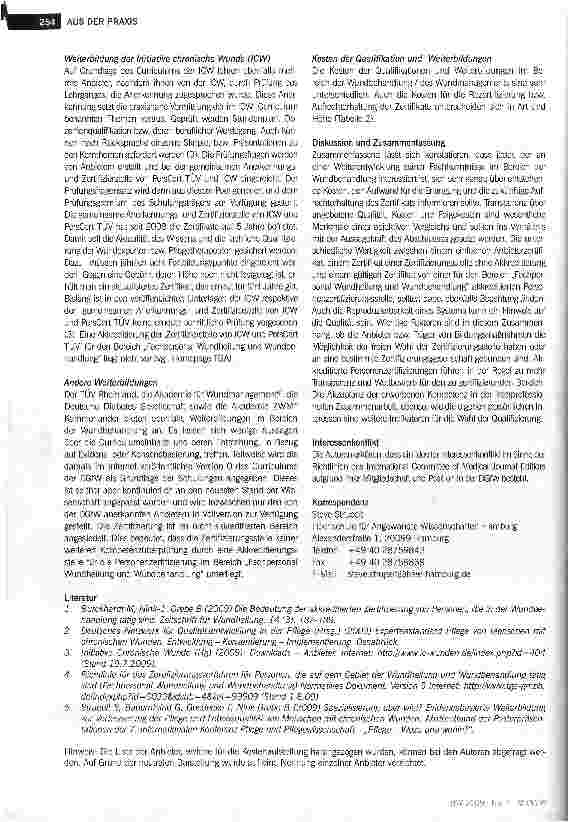 Vorschauseite 5: Qualifikationen und Weiterbildungen im Bereich der Wundversorgung im deutschsprachigen Raum -eine Standortbestimmung
