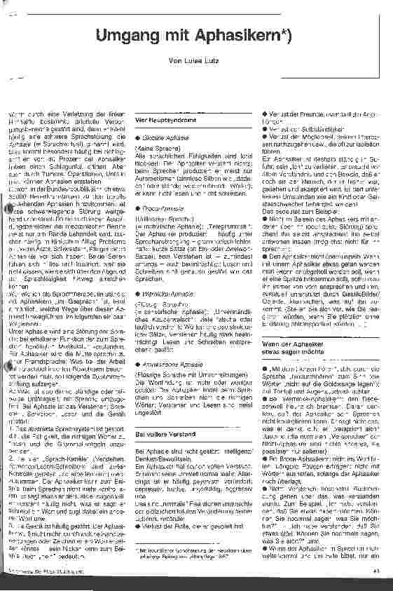 Vorschauseite 1: Umgang mit Aphasikern