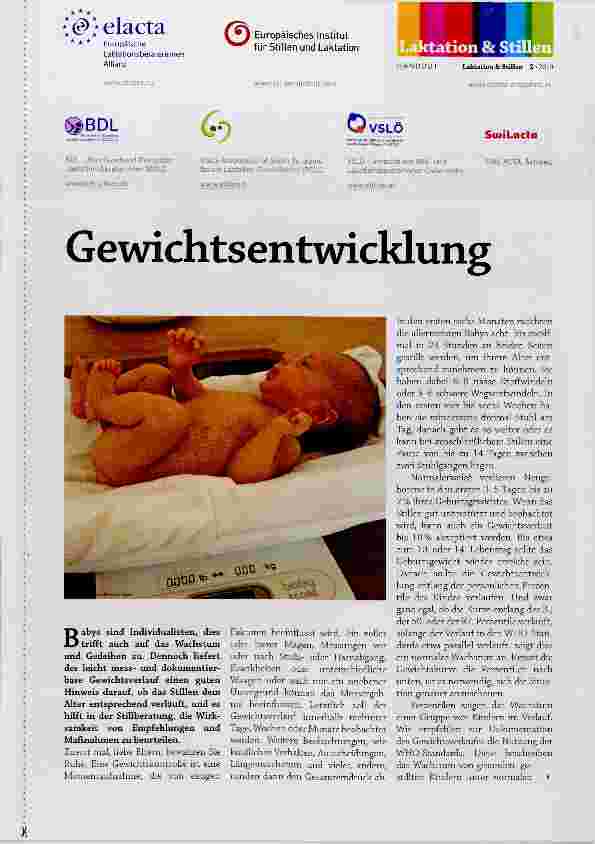 Vorschauseite 1: Gewichtsentwicklung