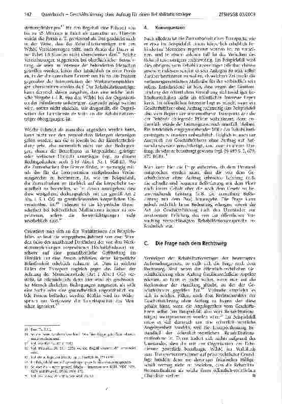 Vorschauseite 4: Geschäftsführung ohne Auftrag für einen Rehabilitationsträger