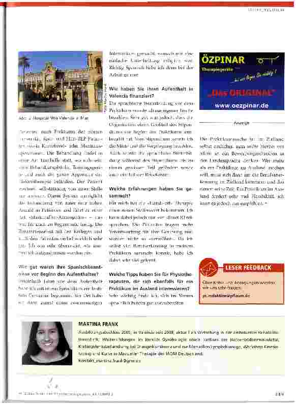 Vorschauseite 2: Praktikum in Valencia