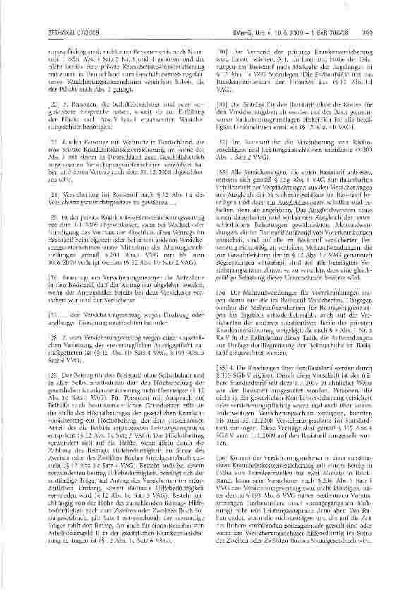 Vorschauseite 4: Rechtsprechung: Basistarif; Beobachtungspflicht; gesetzliche Krankenkasse; Gesundheitsreform 2007; Jahresentgeltgrenze; private Krankenversicherung; Versicherungswechsel, Wettbewe…