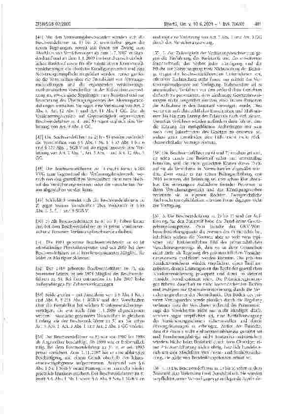 Vorschauseite 6: Rechtsprechung: Basistarif; Beobachtungspflicht; gesetzliche Krankenkasse; Gesundheitsreform 2007; Jahresentgeltgrenze; private Krankenversicherung; Versicherungswechsel, Wettbewe…