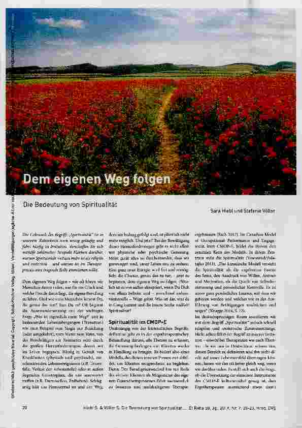Vorschauseite 1: Dem eigenen Weg folgen