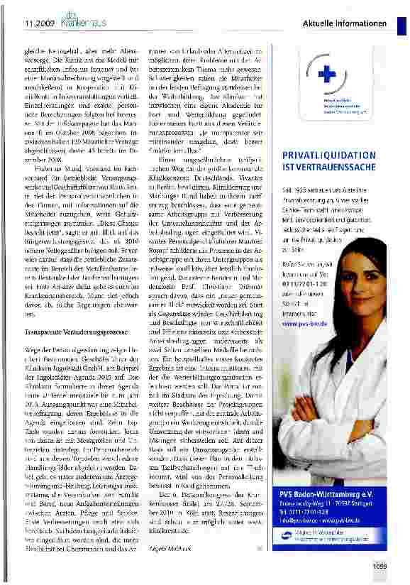 Vorschauseite 5: 5. Personalkongress 2009 der Krankenhäuser: Personalentwicklung und Tariffragen im Fokus