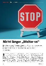 Vorschauseite 1: Nicht länger „Weiter so“.
