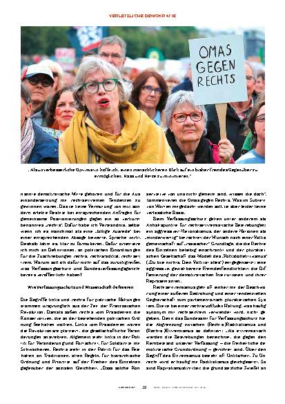 Vorschauseite 3: Warum ich nicht bei den „Omas gegen Rechts“ mitmache