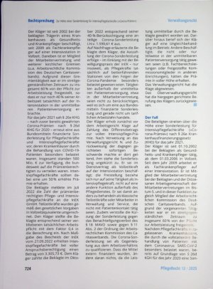 Vorschauseite 2: Zur Höhe einer Sonderleistung für Intensivpflegefachkräfte (»Corona-Prämie«)