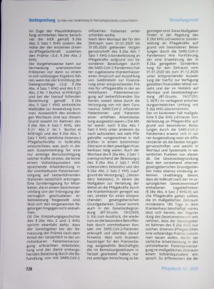 Vorschauseite 6: Zur Höhe einer Sonderleistung für Intensivpflegefachkräfte (»Corona-Prämie«)