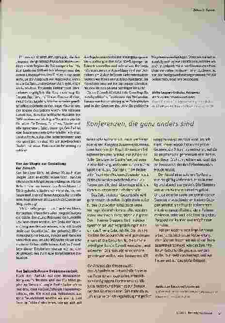 Vorschauseite 3: Zukunftsforum: Die Gegenwart im Auge - den Blick in die Zukunft gerichtet