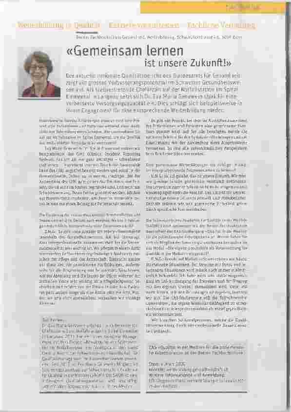 Vorschauseite 1: «Gemeinsam lernen ist unsere Zukunft!»