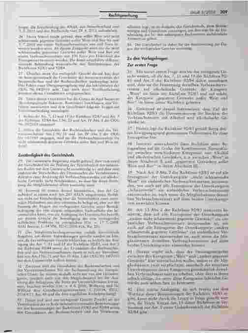 Vorschauseite 2: Differenzierung der Verbrauchsteuersätze auf alkoholische Getränke der Kategorie „Wein" und der Kategorie nicht schäumende „gegorene Getränke außer Wein und Bier".
