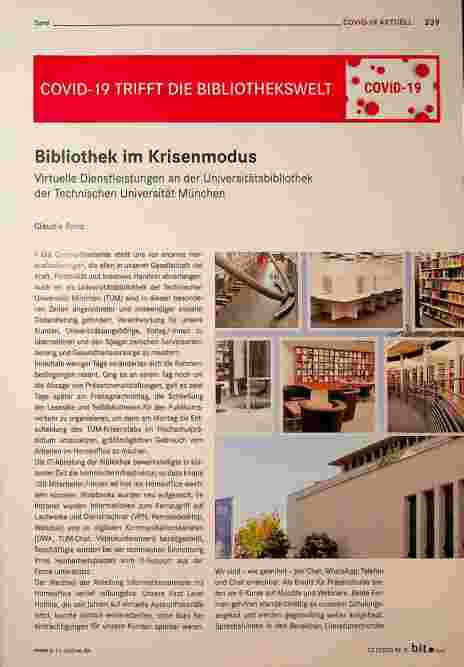 Vorschauseite 1: Bibliothek im Krisenmodus