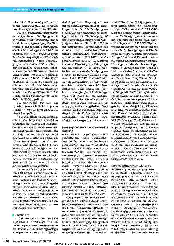 Vorschauseite 5: Aufbereitung von Reinigungstextilien in der Krankenhausreinigung