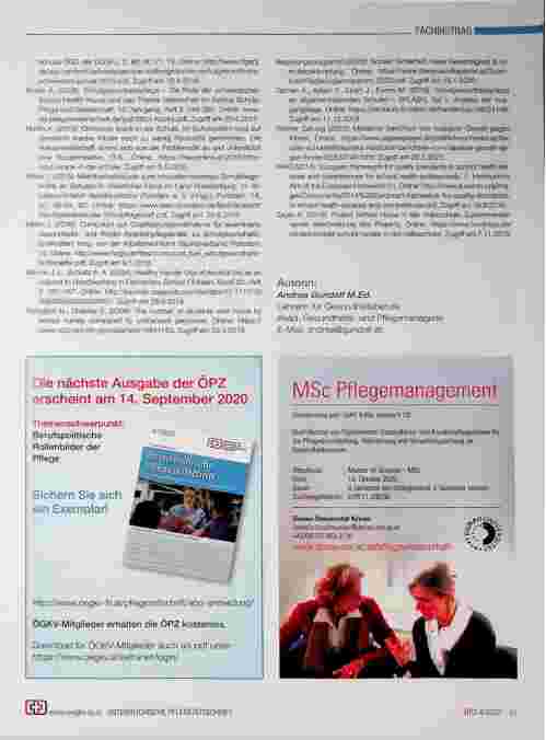 Vorschauseite 6: Schulgesundheitspflege in Zeiten von COVID-19