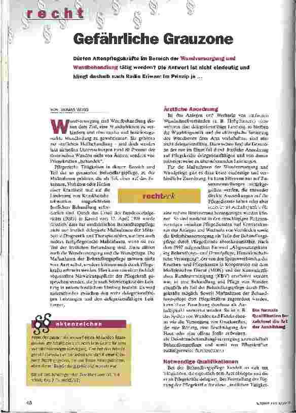 Vorschauseite 1: Gefährliche Grauzone Recht