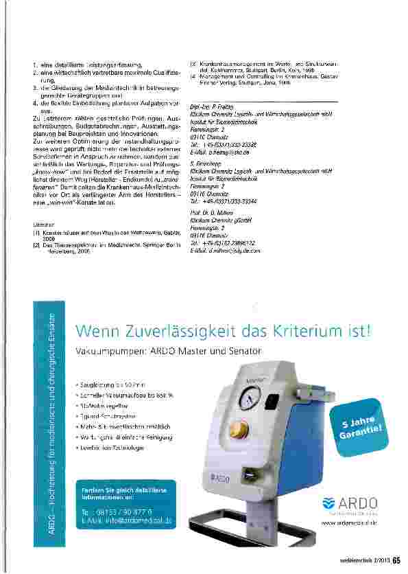 Vorschauseite 4: Instandhaltungskosten von medizintechnischen Geräten