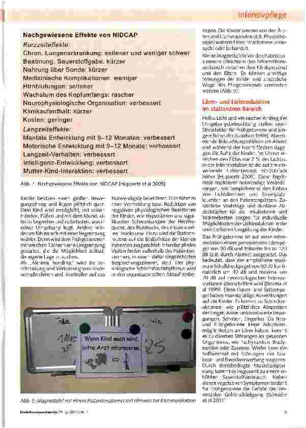Vorschauseite 3: „Entwicklungsfördernde, familienzentrierte, individuelle Betreuung von Frühgeborenen