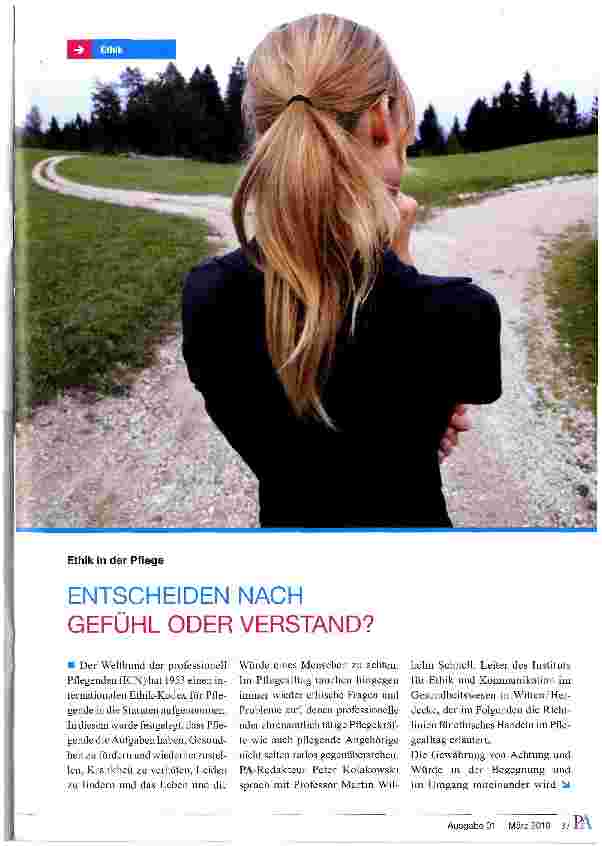 Vorschauseite 1: ENTSCHEIDEN NACH GEFÜHL ODER VERSTAND?