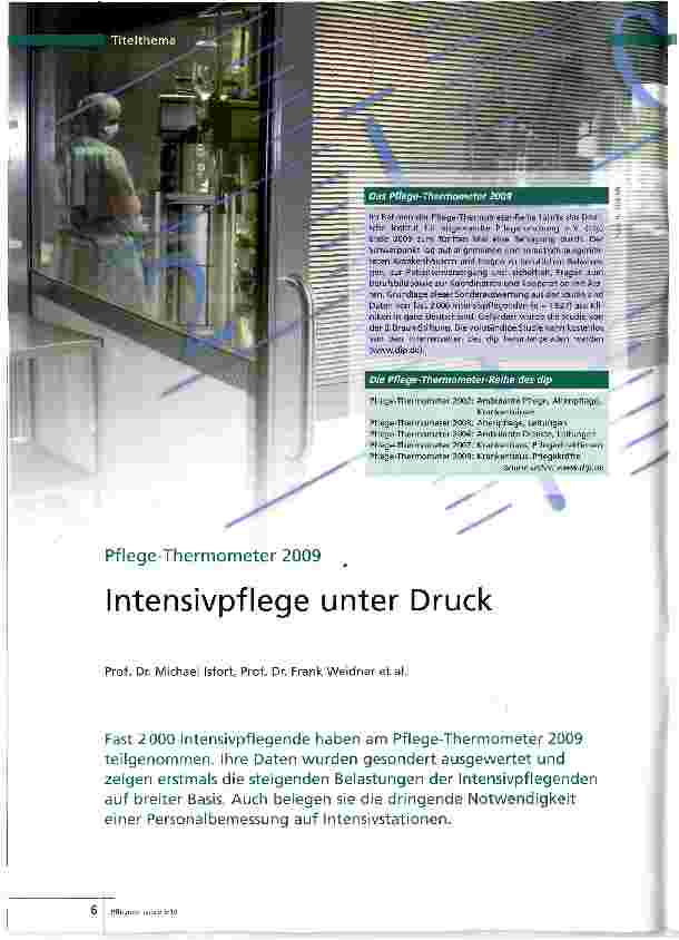 Vorschauseite 1: Intensivpflege unter Druck