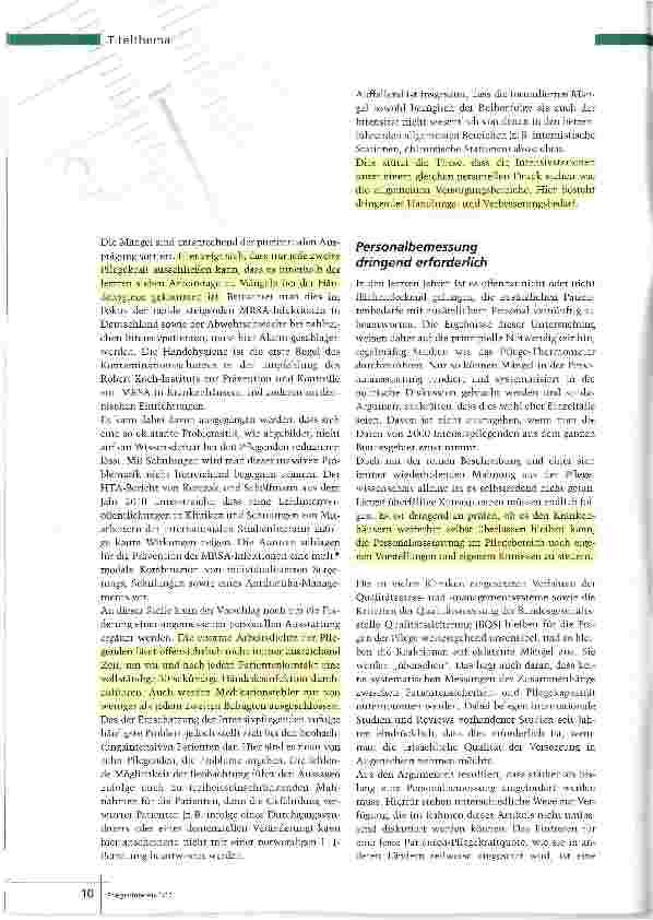 Vorschauseite 5: Intensivpflege unter Druck
