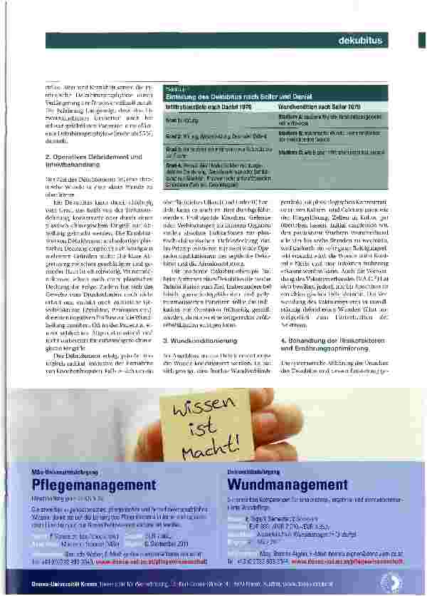 Vorschauseite 2: Dekubituspathogenese und Behandlungsprinzipien