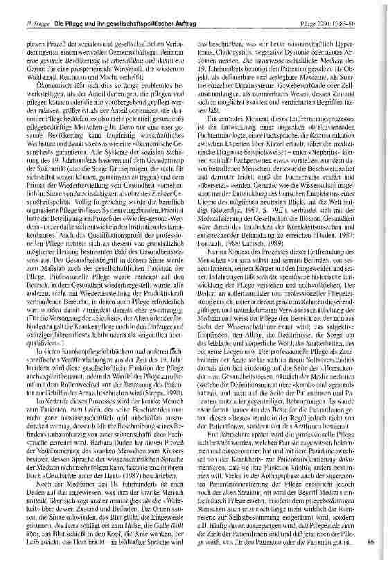 Vorschauseite 2: Die Pflege und ihr gesellschaftspolitischer Auftrag