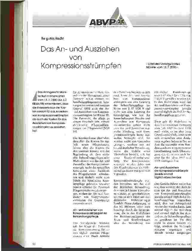 Vorschauseite 1: Das Anund Ausziehen von Kompressionsstrümpfen